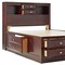 Homeroots Espresso Wood King With Ten Drawers Bed Frame 376949 - alternate 4
