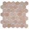 Apollo Tile Lucenza 12x12 in. Clay Beige Matte Recycled Glass Hexagon Mosaic Tile (5.28 sq ft/case) 6PK APLGIO88CLAHEXA - alternate 1