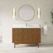 James Martin Vanities Laurent 48" Sgl Vanity, Honey Oak w/ Sgl Hole 3 CM White Zeus Silestone Top and Matching Backsplash 545-V48-HNO-1WZ - alternate 10