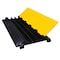 Kable Kontrol Cable Ramp, 3 in H, 38 in L, 20 in W, 3 Channel, Polyurethane/Rubber, Black, Yellow CP9973 - alternate 1