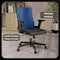 Leisuremod Brio Modern Office Chair with Adjustable Swivel Cotton Upholstered Task Chair BO60BU - alternate 8