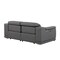 Homeroots 76in Dark Gray and Silver Italian Leather Power Reclining Loveseat 720517 - alternate 9