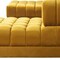 Homeroots Mustard Velvet U Shaped Three Piece Sofa and Chaise Sectional With Toss Pillows 643885 - alternate 8