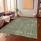 Homeroots 5' X 8' Green And Silver Medallion Washable Indoor Outdoor Area Rug 616431 - alternate 9