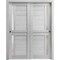 Sartodoors Sliding Closet Bypass Doors 64 x 96in, Veregio 7288 Light Grey Oak W/ Frosted Glass, Sturdy Rails VEREGIO7288DBD-OAK-6496 - alternate 9