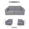 Deko Living 2 Place Seating Gray Outdoor Compressed Foam Sectional Sofas COP30017SET - alternate 6
