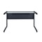 Homeroots 78" Clear and Black Glass and Metal Corner Computer Desk 654255 - alternate 9