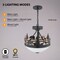 Vaxcel Acadia 6-Light Rustic Wildlife Chandelier, Bronze, LED Night Light, Forest Motif, 23.5-In. P0474 - alternate 9