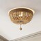 Jonathan Y Justina Wood Bead 14" 2-Light Farmhouse Bohemian Iron LED Flush Mount, Light Taupe/Chrome JYL1307A - alternate 12