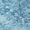 Homeroots 8' Blue Round Ikat Washable Indoor Outdoor Area Rug 576973 - alternate 6