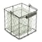 Homeroots 6" Clear and Brown Glass and Metal Lattice Tabletop Lantern Candle Holder 488175 - alternate 6
