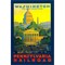 Homeroots Washington DC Vintage Travel Unframed Print Wall Art 394355 - alternate 1