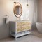 James Martin Vanities Olena 48" Single Vanity, Light Mappa Burl and Polished White, w/ 3 CM Tajnar Eclos Top D804-V48-LMB-3TJR - alternate 8