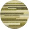 Homeroots 8' Olive Green Ivory And Beige Round Striped Washable Indoor Outdoor Area Rug 613304 - alternate 8