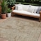 Homeroots 8' X 10' Brown And Beige Geometric Washable Indoor Outdoor Area Rug 594572 - alternate 1