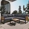 Homeroots Two Piece Outdoor Gray Metal Sectional Seating Group with Gray Cushions 625680 - alternate 3