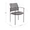 Flash Furniture Jana Comfort Gray Mesh Stackable Steel Side Chair with Arms GO-516-2-GRY-GG - alternate 8