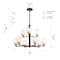 Vidalite Seren 9-Light Matte Black Chandelier With Handmade Glass Shades, Modern Style Pendant Chandelier CE1013061 - alternate 7