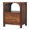 Homeroots 22" Brown Solid Wood Two Drawer Nightstand 701739 - alternate 7