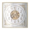 Homeroots 32" Square Gold and Silver Wood and Mirror Analog Exposed Gear Wall Clock 485983 - alternate 1