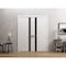 Sartodoors Interior Double Doors 84 x 96 inches, Planum 0444 White Silk with Black Inserts and Frosted Glass,  PLANUM0444DD-WS-8496 - alternate 1