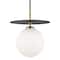 Mitzi Ellis 1 Light Pendant 10.25 In. Aged Brass/Black H200701L-AGB/BK - alternate 1