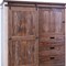 Homeroots 55" Brown Solid Wood Three Drawer Gentlemans Chest 524577 - alternate 9