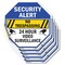 Signmission Security Alert No Trespassing 24 Ho, 4 inch X 4 inch, Vinyl Decal, 5PK OC-D-5PACK-4-185 - alternate 1