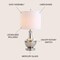 Jonathan Y Colette 20" Mini Glass LED Table Lamp, Silver JYL1029B - alternate 9
