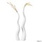 Uniquewise 51in Tall Animal Horn Shape Floor Vase: Elegant Ceramic White Accent for Entryway, Dining, or QI004040.W.2 - alternate 7