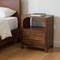 Homeroots 22" Brown Solid Wood Two Drawer Nightstand 701739 - alternate 8