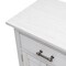 Homeroots 28" White Solid Wood Distressed Plantation Shutter One Drawer Nightstand With USB Port 571346 - alternate 9