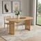 Homeroots 67" Natural Solid Wood Double Pedestal Base Oval Dining Table 721149 - alternate 5