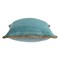 Homeroots Set of Two 20" Turquoise Cotton And Jute Throw Pillows with Texture, 2PK 554555 - alternate 6