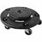 Rubbermaid Commercial Brute Round Twist On/Off Dolly, 250 lb Capacity, 18dia x 6.63h, Black FG264000BLA - alternate 1