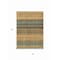 Homeroots 5' X 8' Wheat Brown And Teal Blue Striped Washable Indoor Outdoor Area Rug 614852 - alternate 6