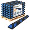 Jrex Safety 72 in Rubber Parking Block Curb Stop, Blue Reflective Strip, Half Pallet 24 PBSB-JR-6-HP24 - alternate 1