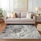 Homeroots 9' X 12' Black And Ivory Abstract Washable Indoor Outdoor Area Rug 614279 - alternate 8