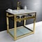 Kingston Brass One-Handle Single-Hole Bathroom Faucet with Deck Plate and Push Pop-Up Drain, Polished Brass LS8212CTL - alternate 6