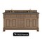 James Martin Vanities Brookfield 72 in. Double Vanity, Pecan w/ 3 CM Parisien Bleu Silestone Top 547-V72-PCN-FPBL - alternate 1