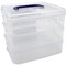 Teacher Created Resources 3-Tier Clear Stackable Storage Container TCR20449 - alternate 1
