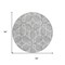 Homeroots 8' Gray And Ivory Round Geometric Washable Indoor Outdoor Area Rug 613009 - alternate 8