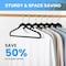 Simple Deluxe Velvet Hangers, Space Saving Heavy Duty Clothes Hangers, Non-Slip Closet Hanger, Black, 70PK HKHANGVELVET70BLK - alternate 7