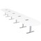 Skutchi Designs 22 Person Conference Table With Power Unit | 22' Racetrack Table | Harmony Series HAR-RAC-48X264-T-W960-ESIL - alternate 1