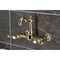 Kingston Brass Two-Handle Wall Mount Bridge Kitchen Faucet, Polished Brass KS2442TAL - alternate 6