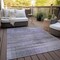 Homeroots 9' X 12' Purple Lavender And Gray Striped Washable Indoor Outdoor Area Rug 588068 - alternate 9