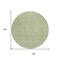 Homeroots 8' Sage And Ivory Round Geometric Washable Indoor Outdoor Area Rug 612096 - alternate 7