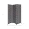Homeroots 71" Black and White Fabric Folding Three Panel Screen Room Divider 379910 - alternate 5