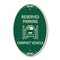 Signmission Reserved Parking Compact Vehicle, 12 Inch X 18 Inch Architectural Oval, Heavy Gauge Aluminum A-OV-G-1218-23137 - alternate 1