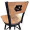 Holland Bar Stool Co 36" Blk Wrinkle North Carolina Swivel Bar Stool, Laser Engraved Back L03836BWMedMplANorCarMedMpl - alternate 1